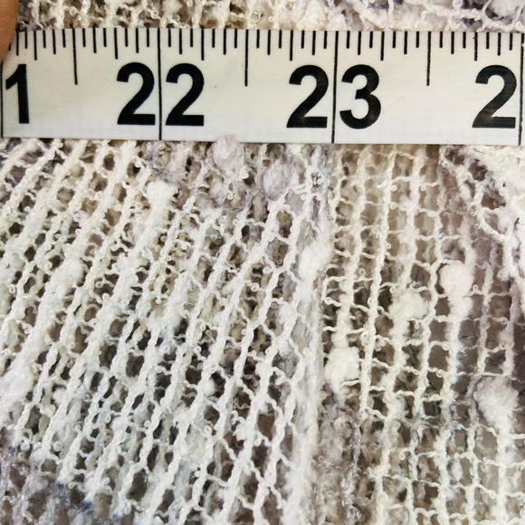 Coco+Carmen unique cream and gray nettle knit layered blouse  SZ L-XL - Picture 8 of 11